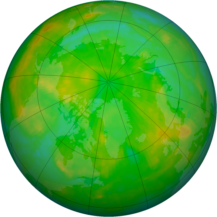Arctic ozone map for 04 July 2002